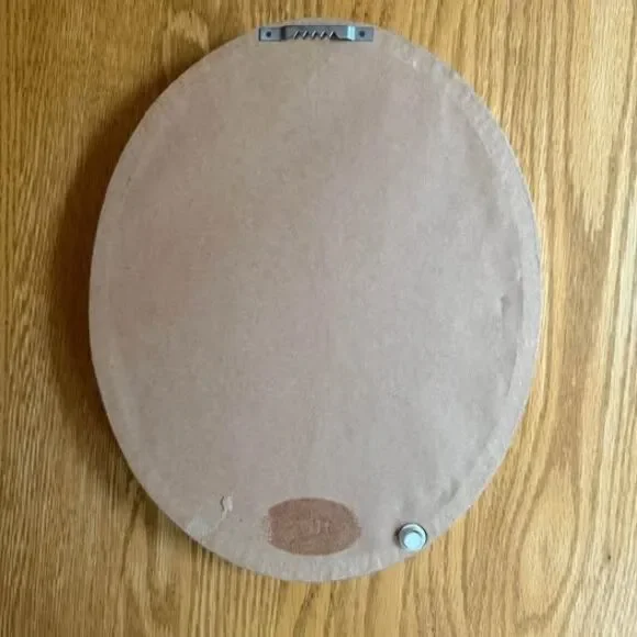 Framed Cross Stitch Ballerina Shoes In￼ Gorgeous white with Gold Oval Wood Frame - Picture 4 of 8